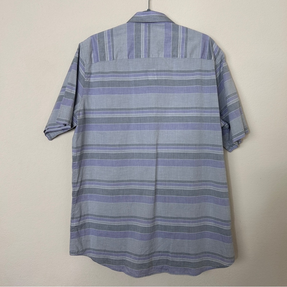 New with defect - Travis Mathew FIST BUMP Size XL Button Down Gray Striped - Picture 5 of 8